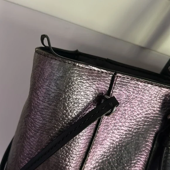 MK Purple Hologram Voyager Tote